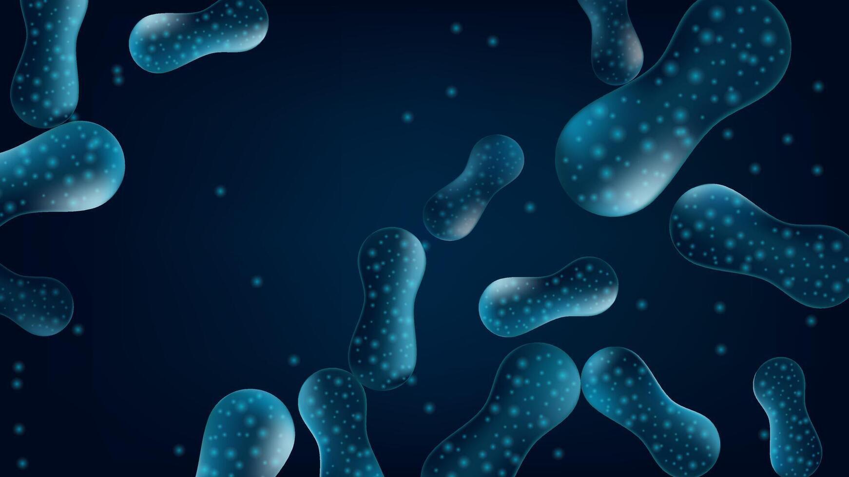 Probiotics blue dark background editable vector