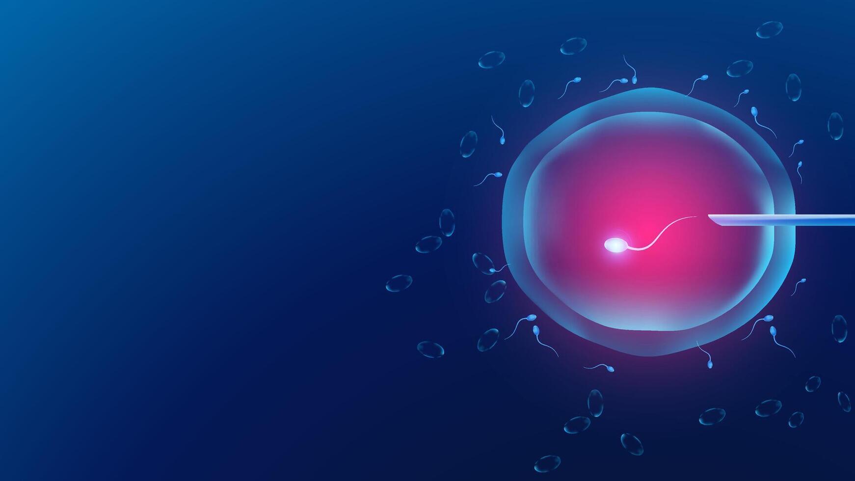 Artificial insemination human technology background blue editable vector