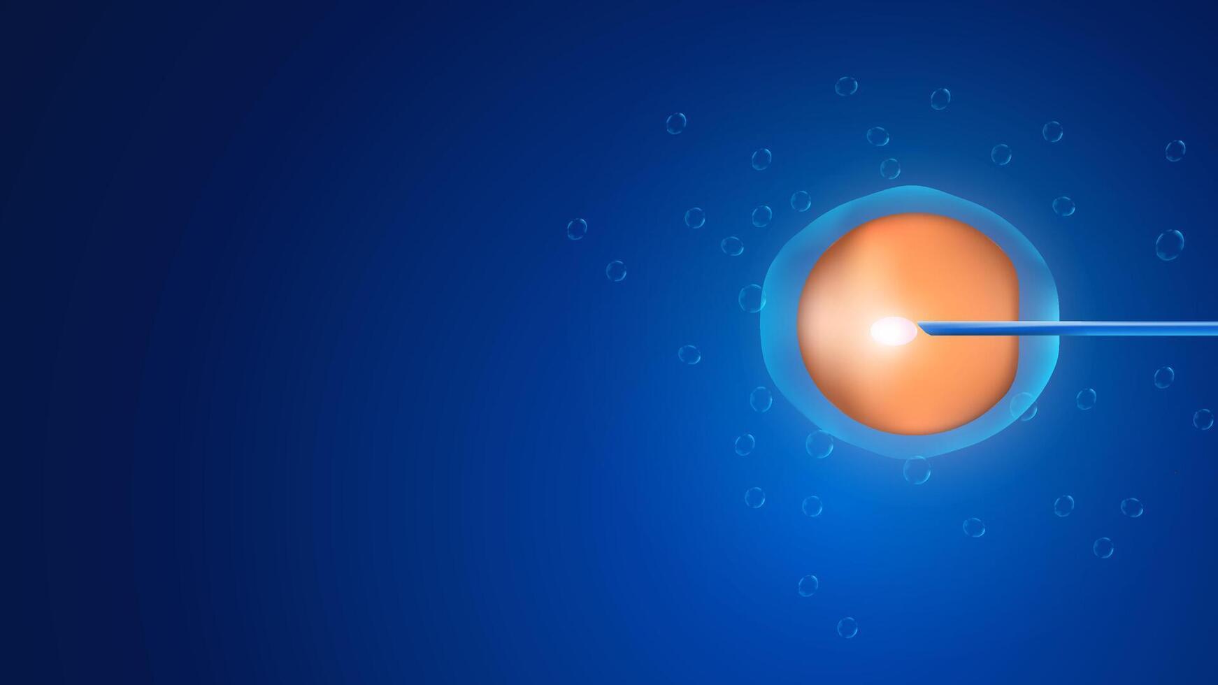 Artificial insemination human blue background technology editable. vector