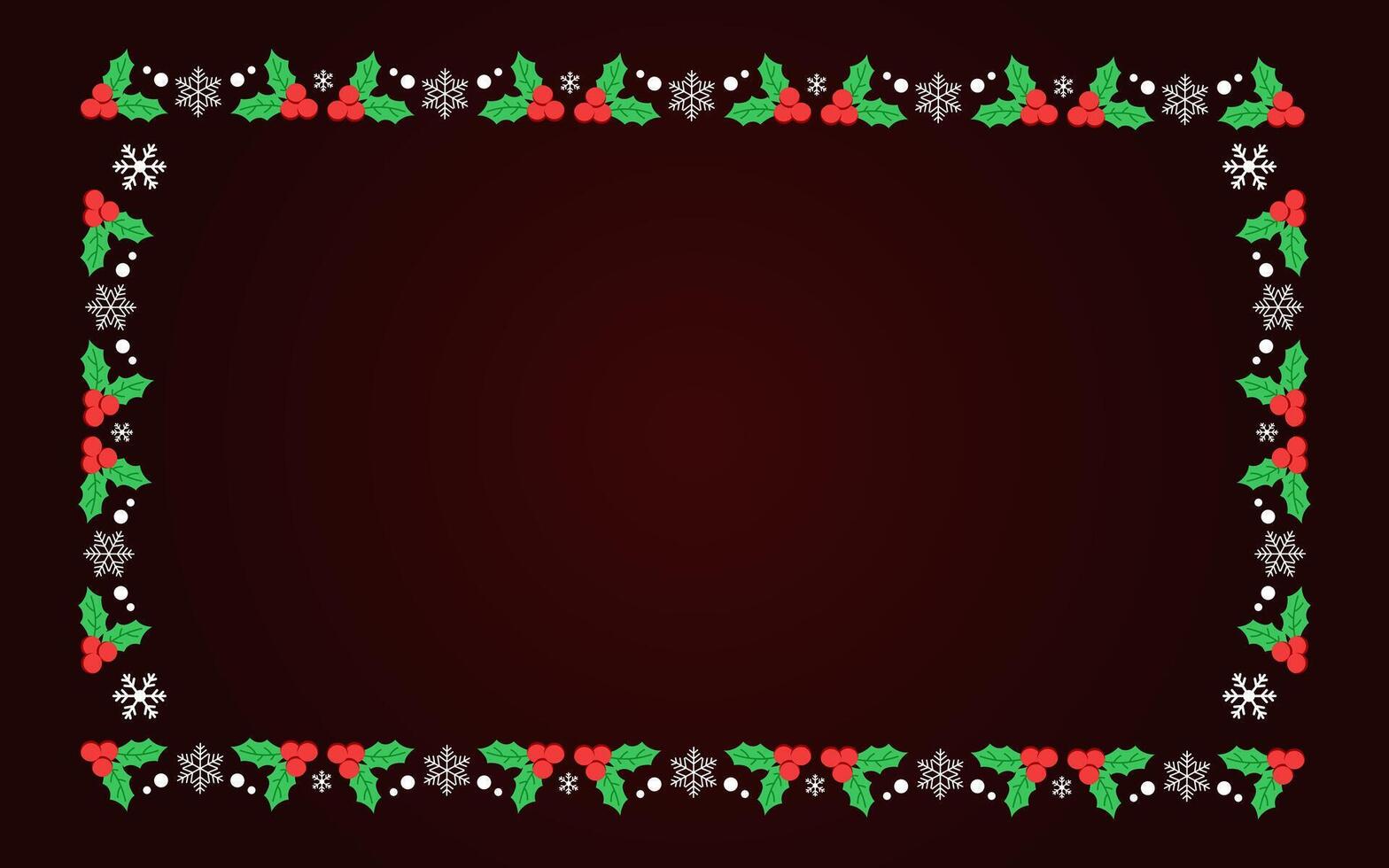 Mini decoration frame christmas background vector