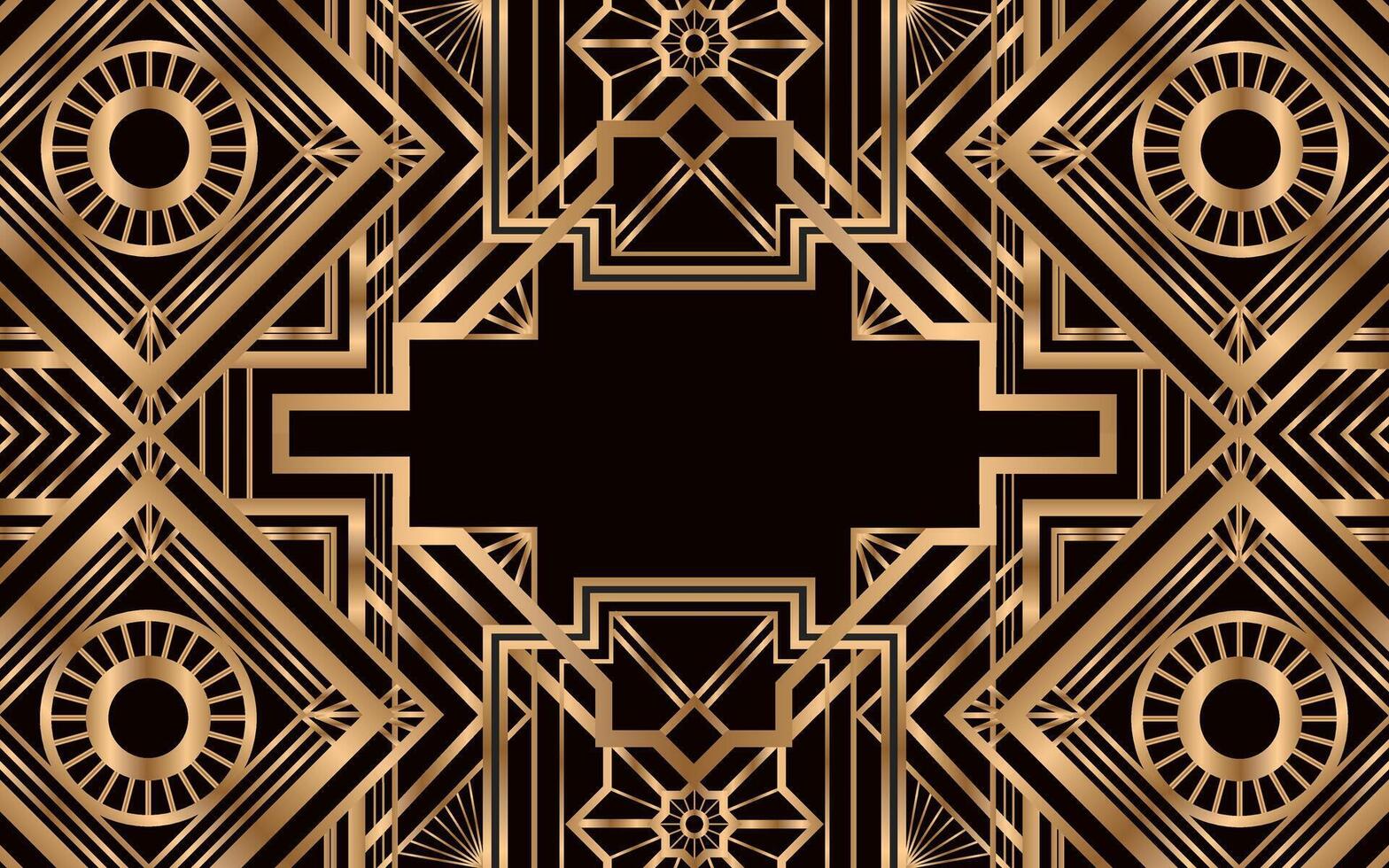 Art deco vintage luxury background vector