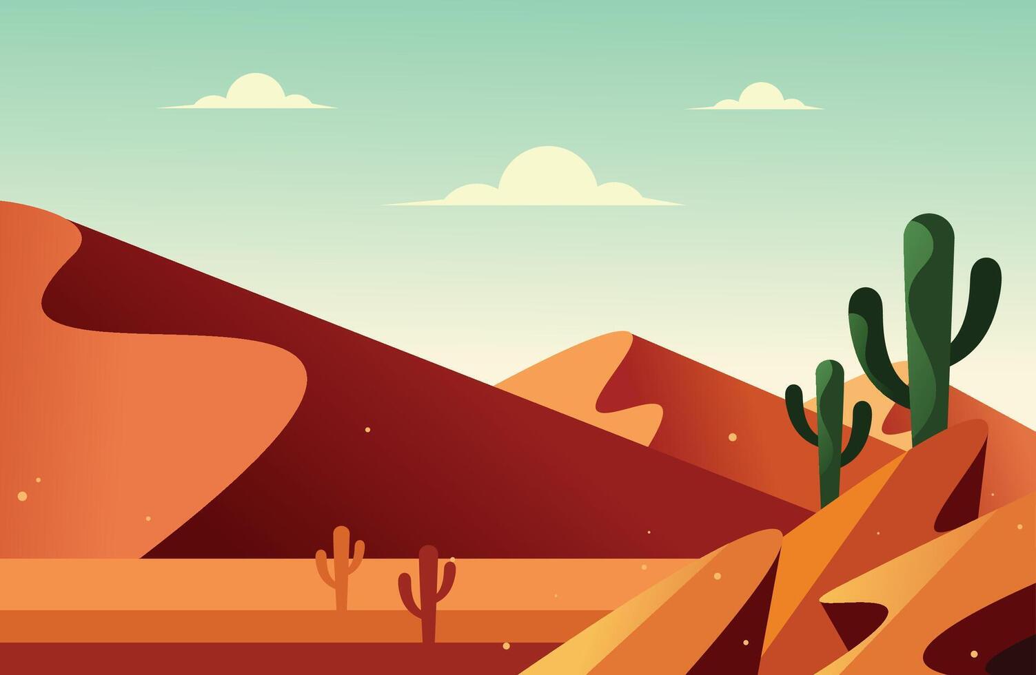 Landscape of the desert vector