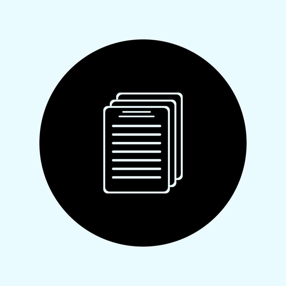 paper icon with three layers of sheets vector