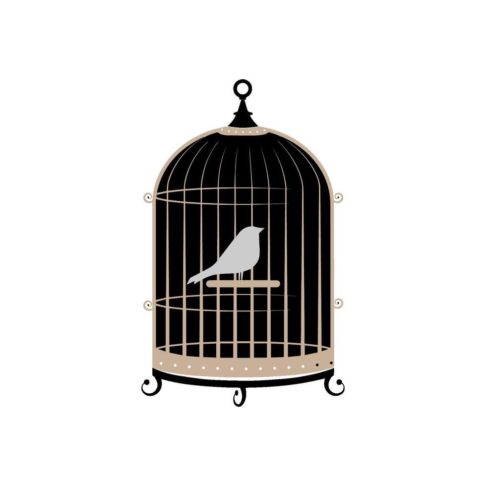simple icon of bird vector