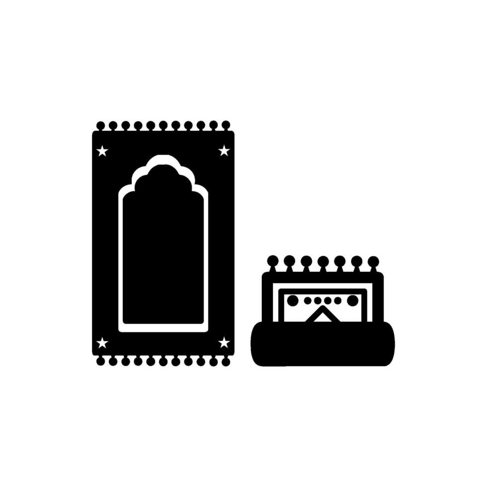 simple icon of sejadah vector