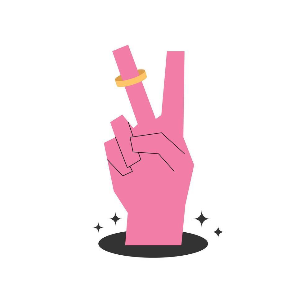 hand gesture unique design infinite with blank background vector