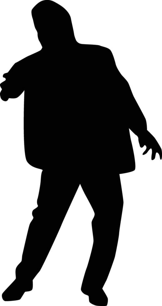 Zombie pose silhouette vector