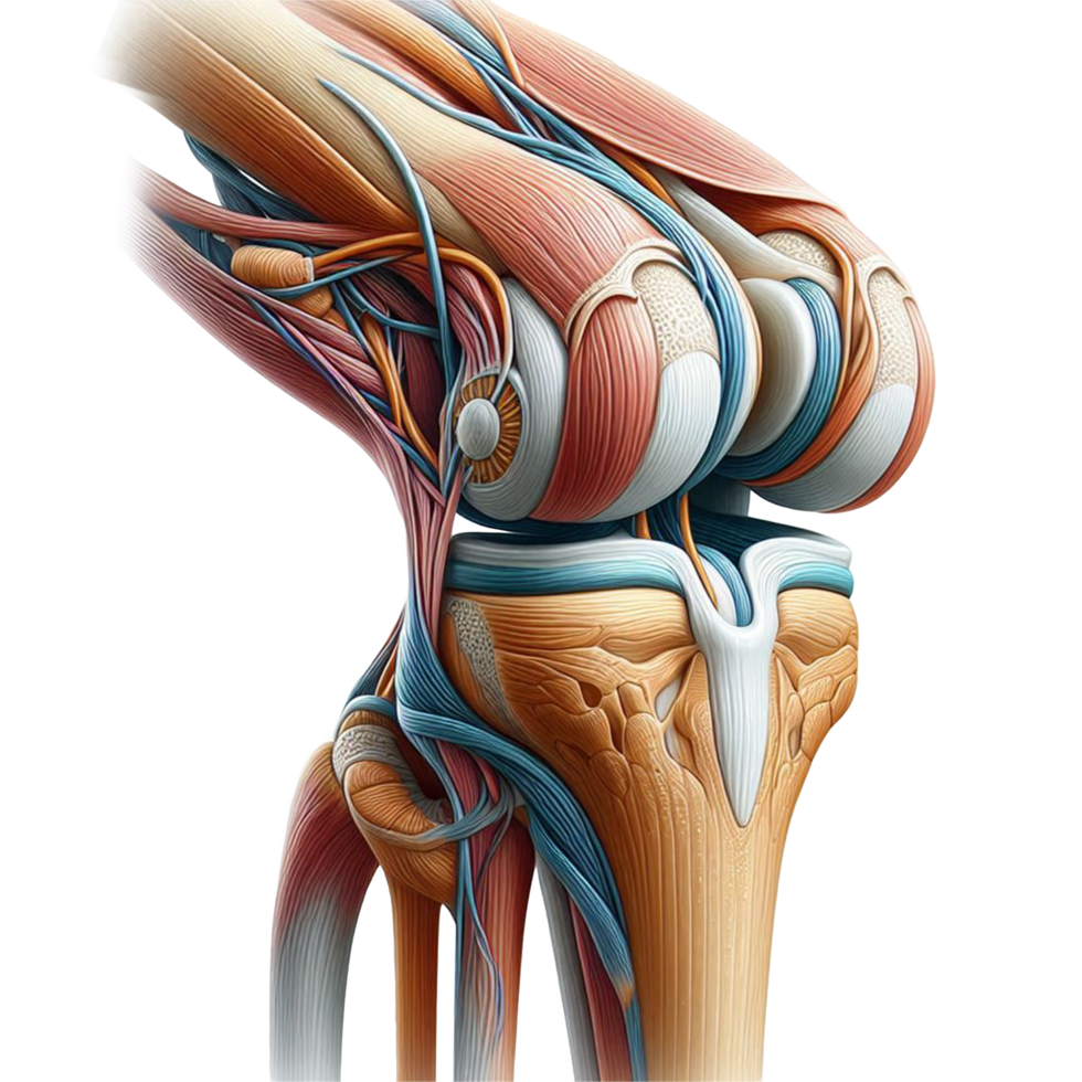 the knee joint ligaments png