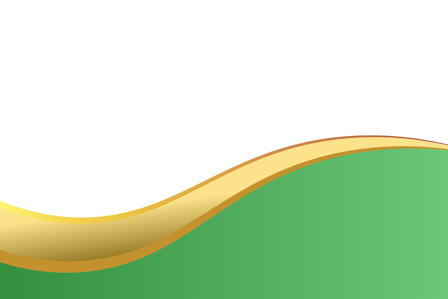 gold and green wave background png