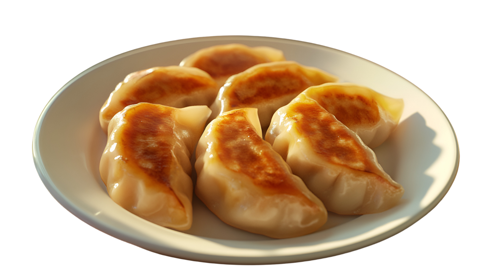 Pot Stickers Dumplings Transparent Background Applicable to any Context Perfect for Print on Demand png