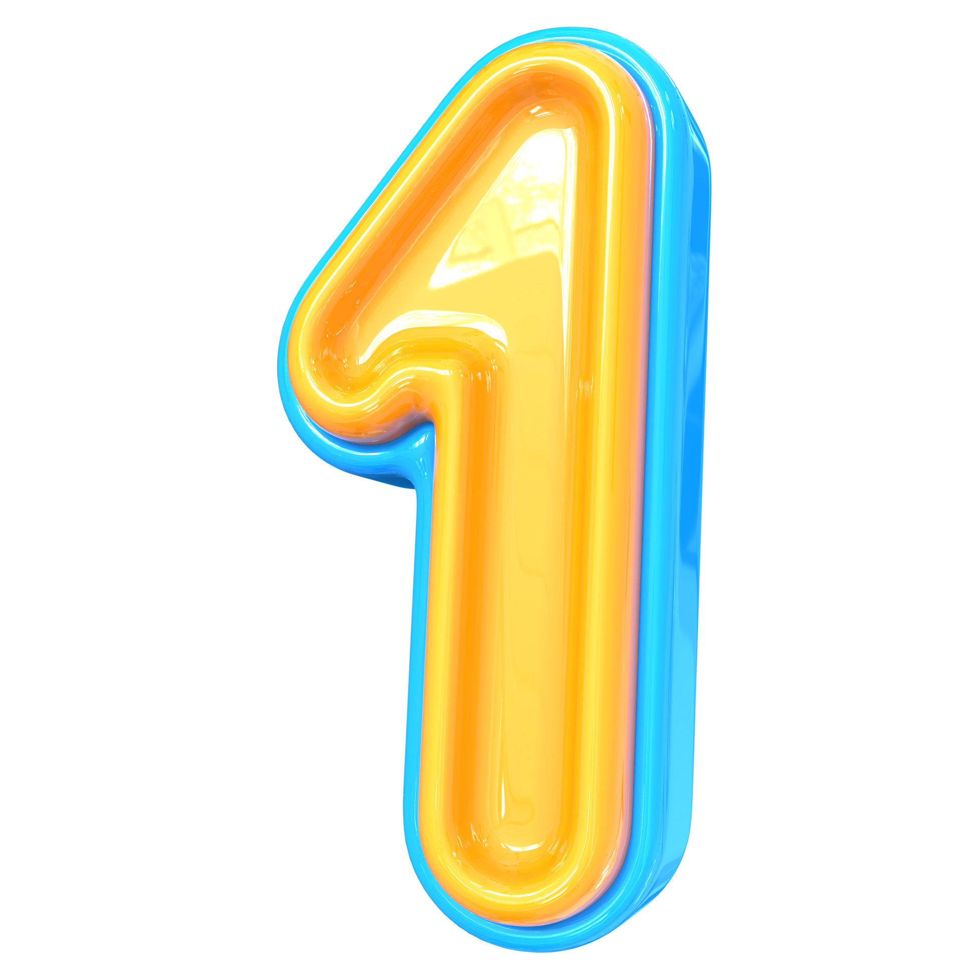 Blue With Yellow Number 1 3D Rendering 50270166 PNG blue-with-yellow-number-1-3d-rendering-50270166-png