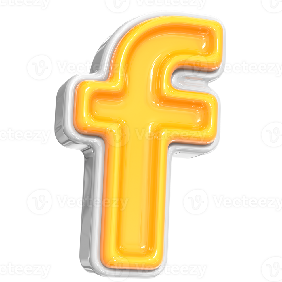 blanco con amarillo fuente F 3d hacer png
