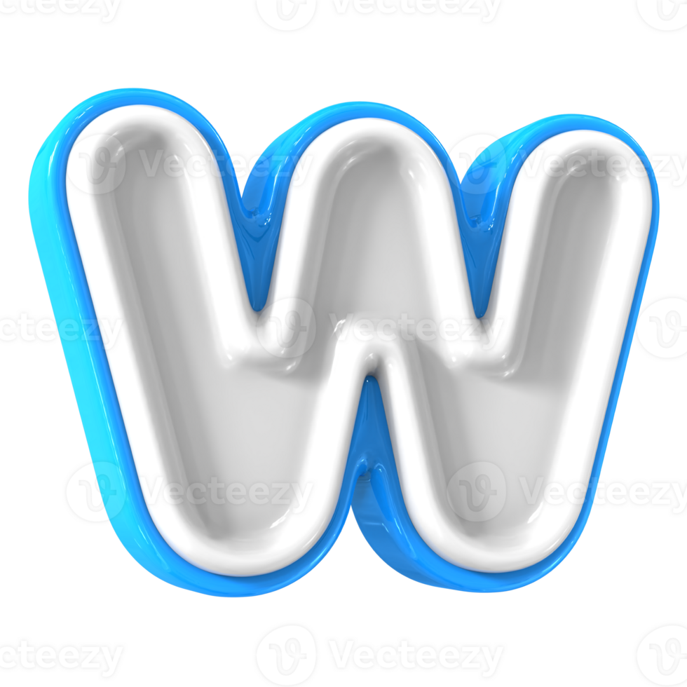 Blue With White Font w 3D Rendering png