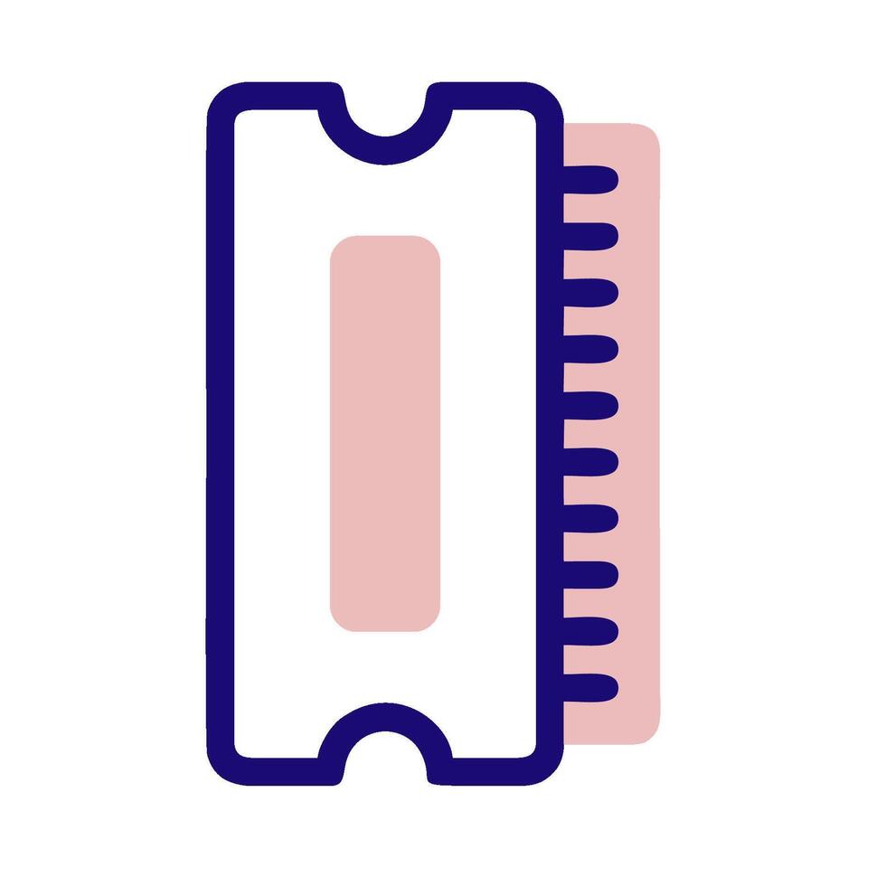a comb with a pink and blue handle vector