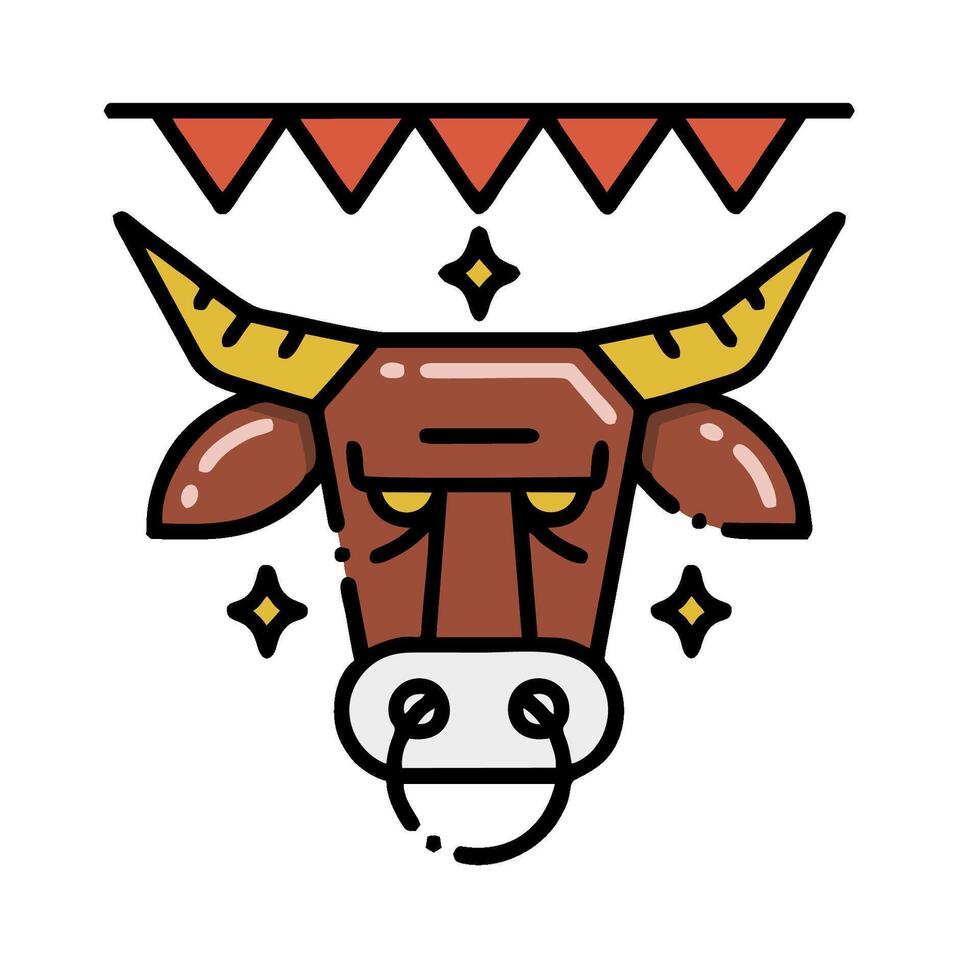 bull head icon illustration vector