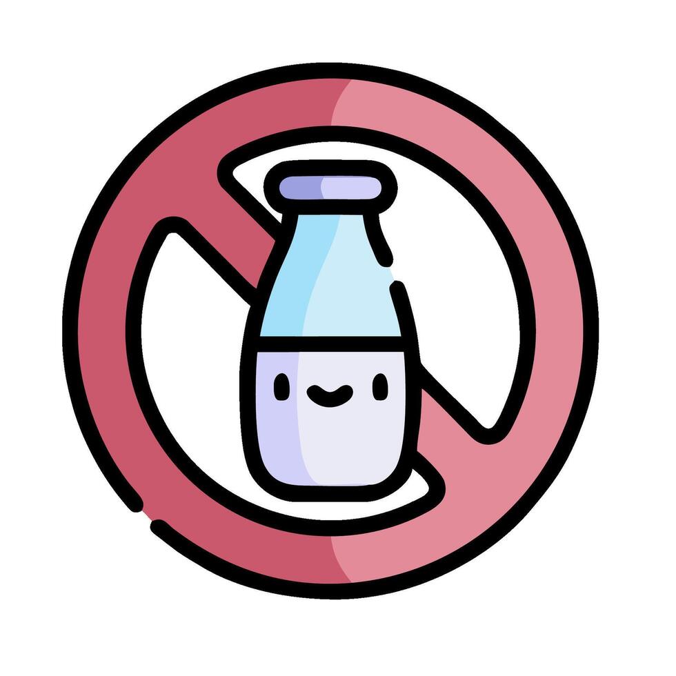 no milk sign illustration vector