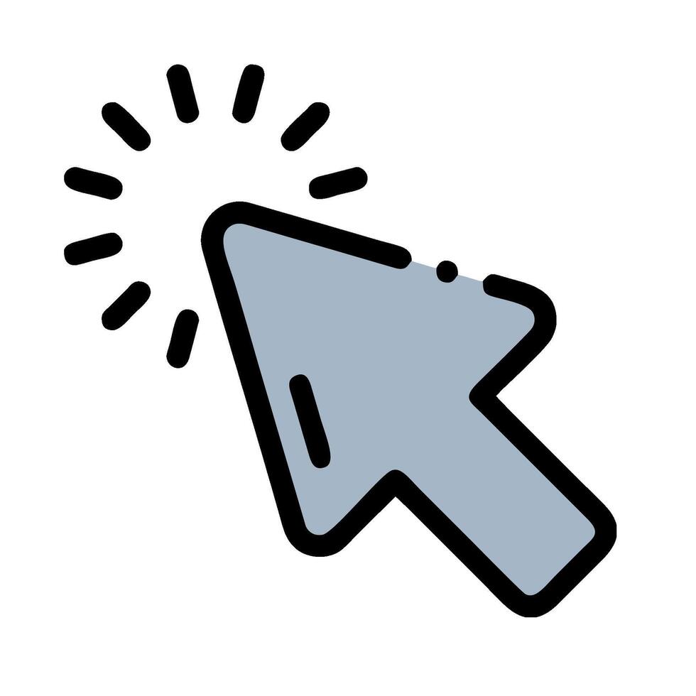 A mouse cursor pointing to a light vector