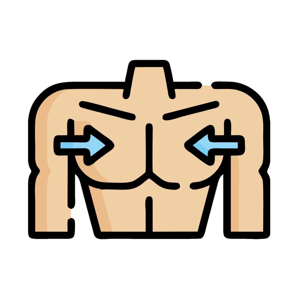 chest exercise icon illustration vector