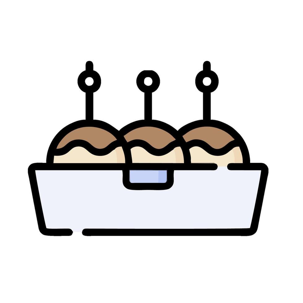 ice cream in a tray icon illustration vector
