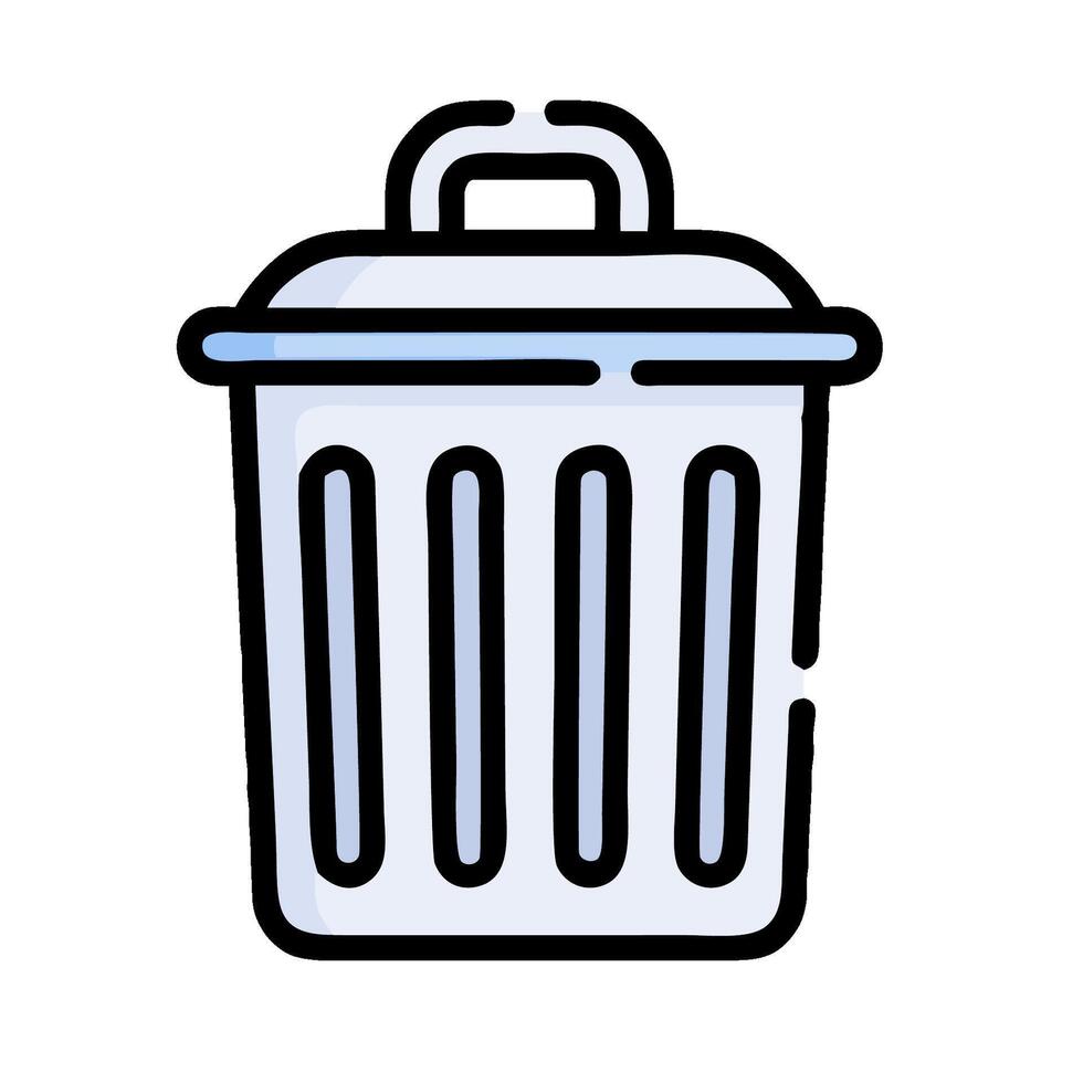 A trash can icon on a white background vector