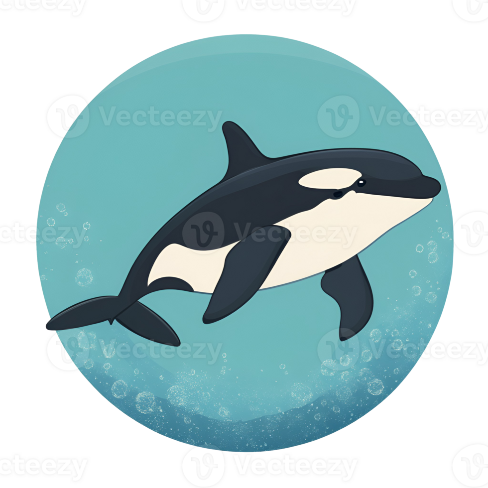 Orca Killer Whale No Background Logo Illustration png