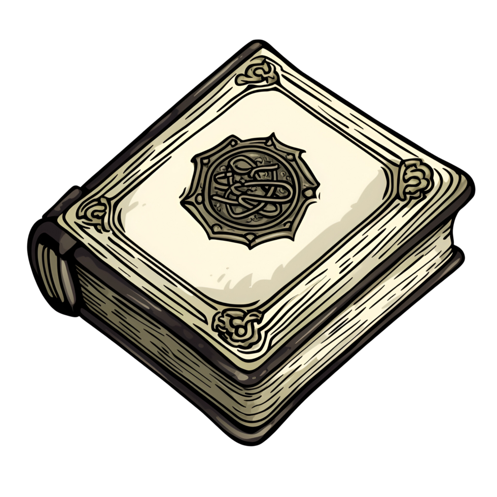 Ancient Tome Logo Icon Illustration No Background png