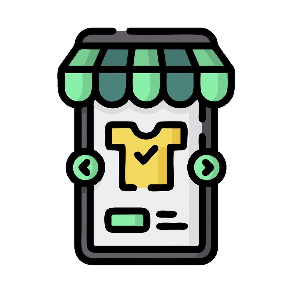 a smartphone with a shirt on it vector