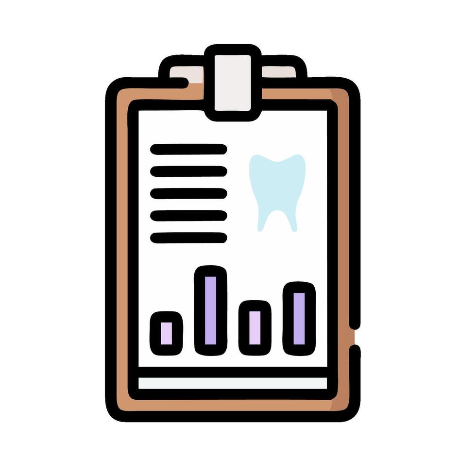 dental chart icon, illustration vector