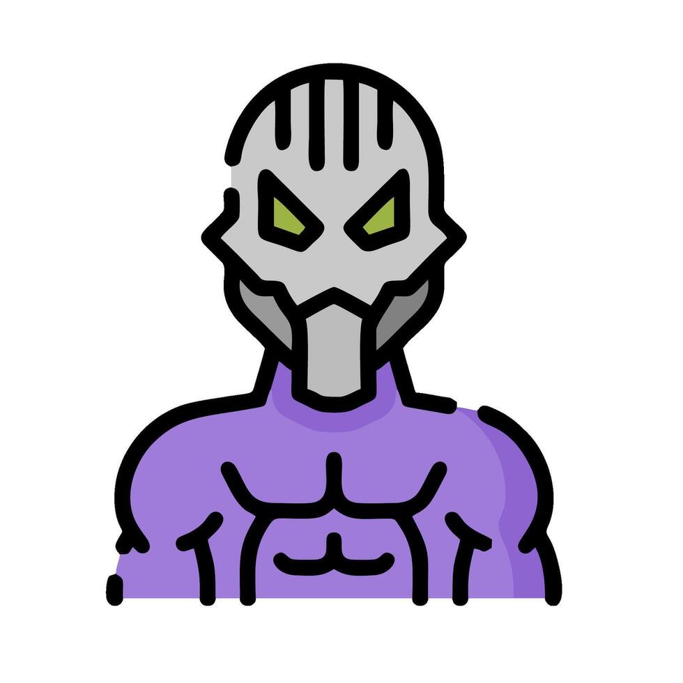 a cartoon character with a purple shirt and mask vector