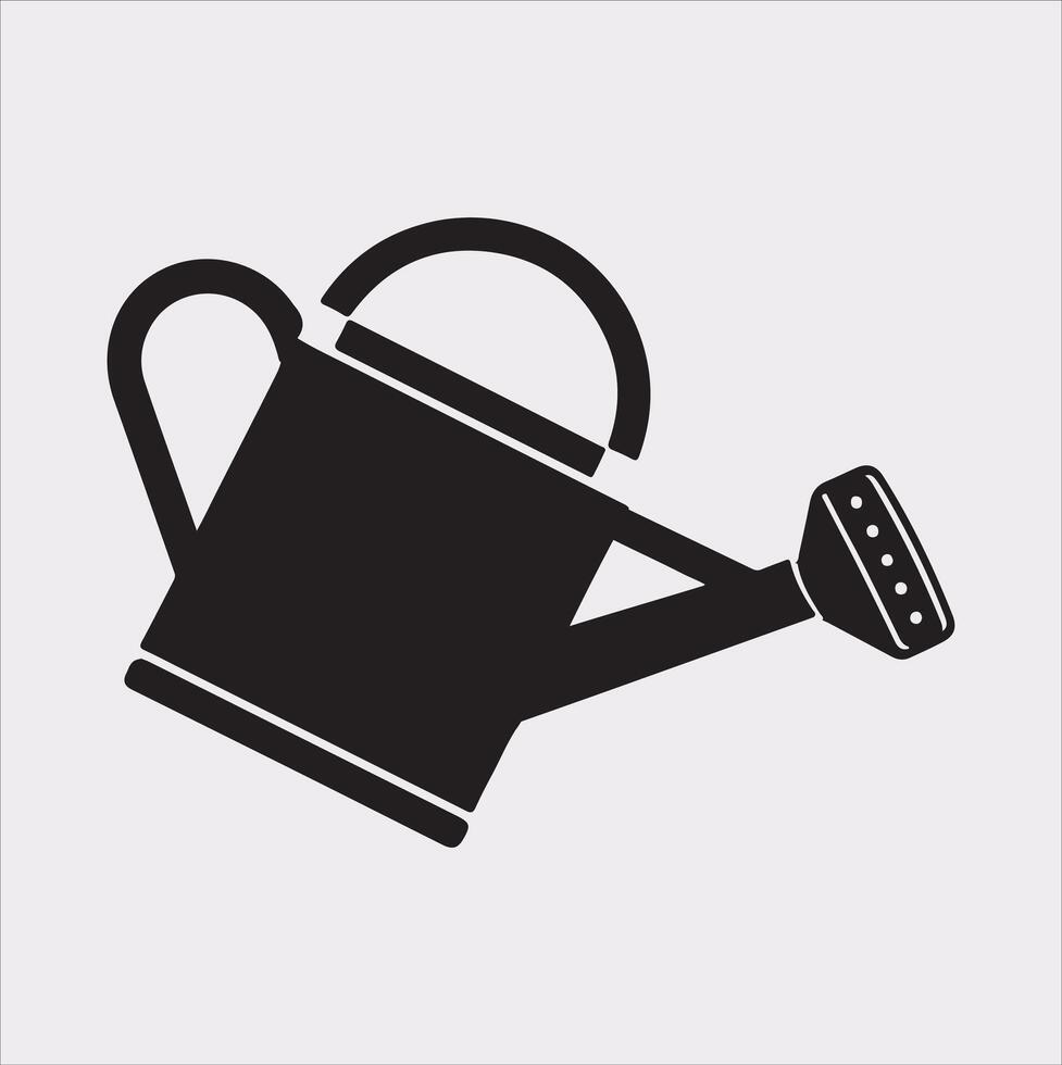 watering can silhouette illustration icon on a white background vector