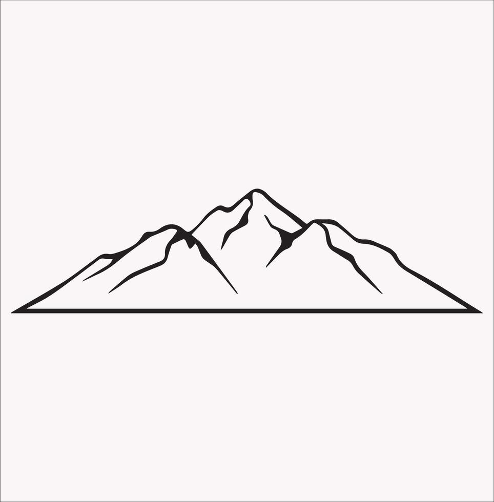 Simple and Striking Mountain Silhouettes for T-Shirts vector