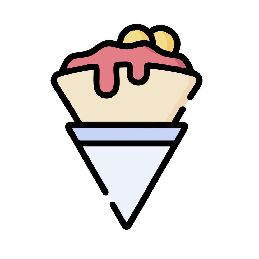 ice cream cone icon illustration vector