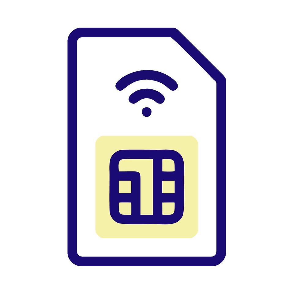 a sim card with a wifi icon vector