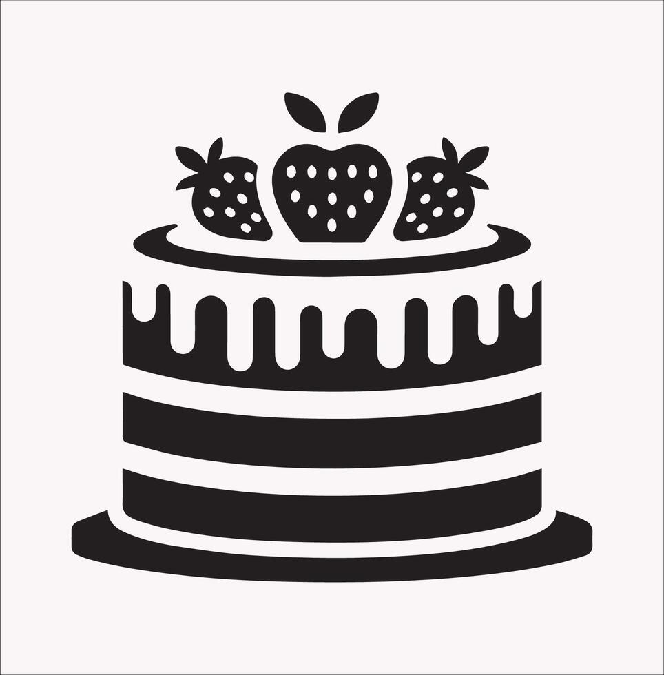 High-Resolution Pancake Day Cake Silhouettes for Designers vector
