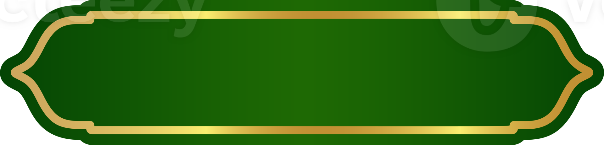 Islamic Ramadan golden frame. Arabic design with Turkish ornament and green background. Arabesque ribbon sticker for tag banner and sale flyer. png