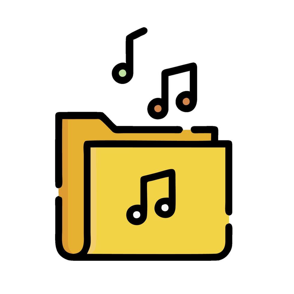 music folder icon illustration vector