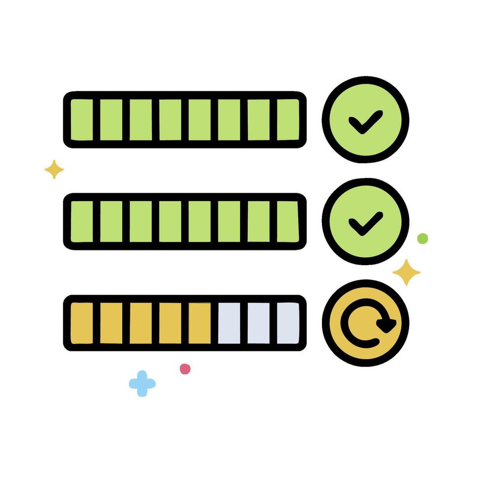a green check mark, a green check mark, and a green check mark vector