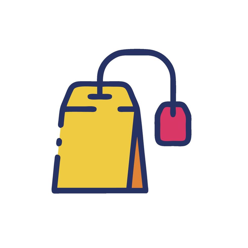 tea bag icon, line icon, illustration vector
