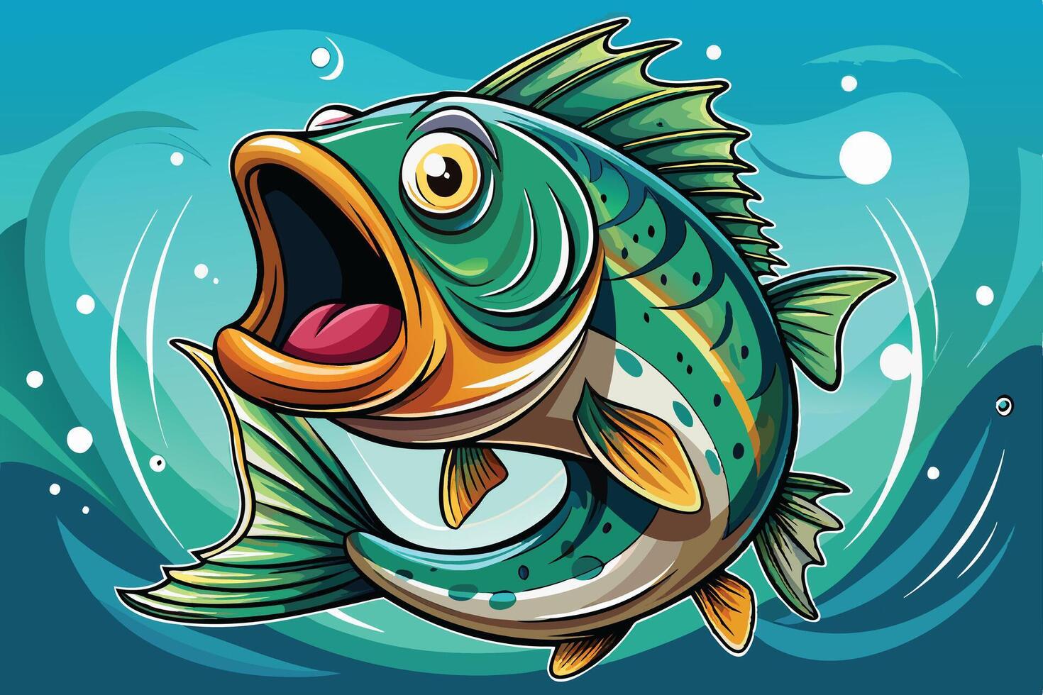 Fish fishing game for android vector