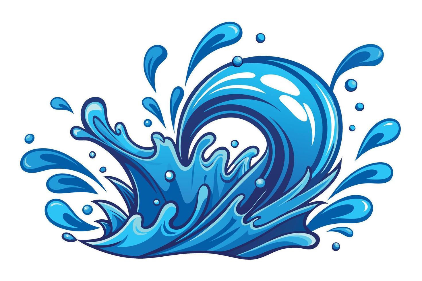 Water splash illustration vector