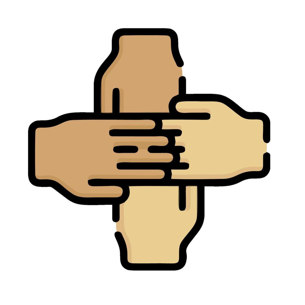 hands together icon illustration design vector