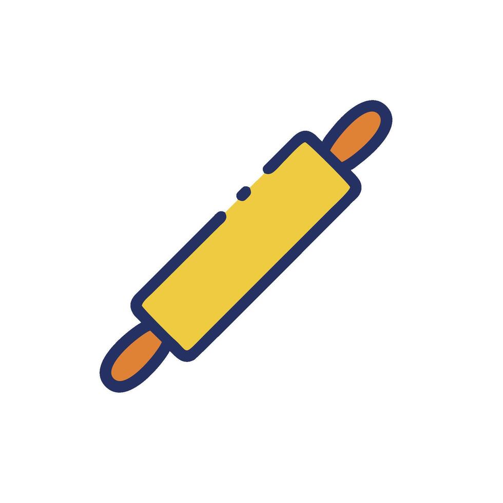 a rolling pin icon on a white background vector