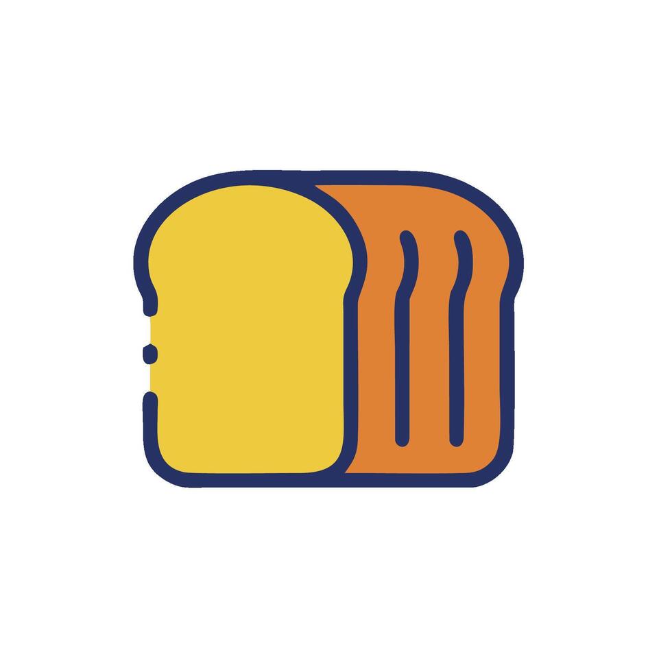 a slice of bread with a slice of cheese on it vector