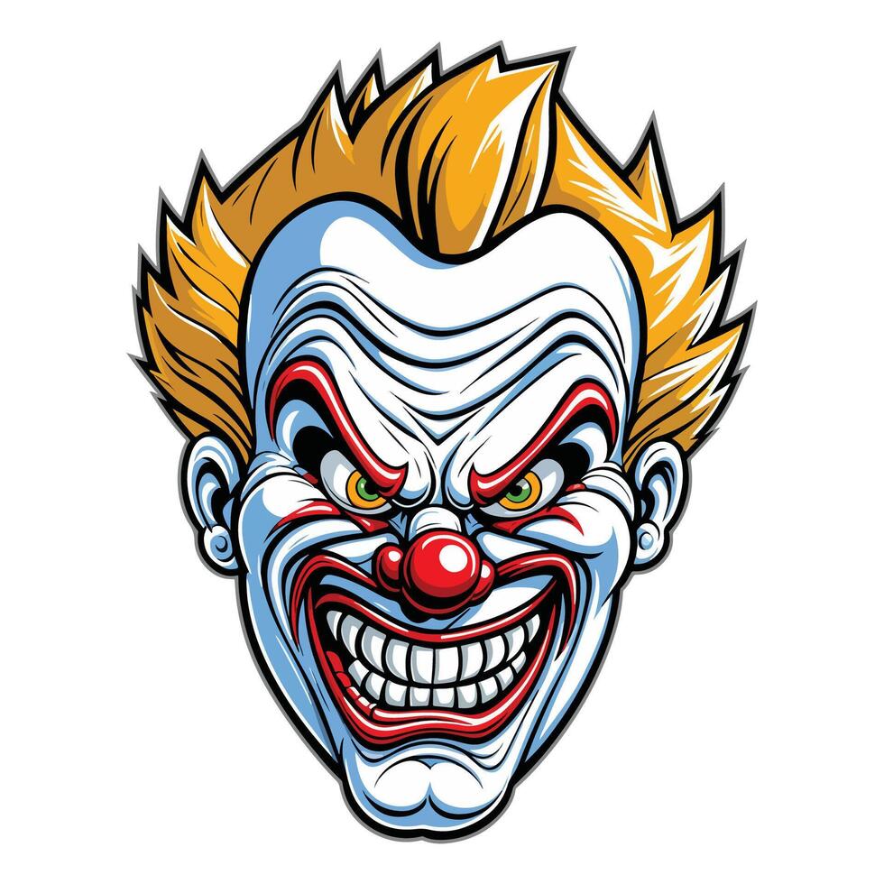 Clown illustration logo vector