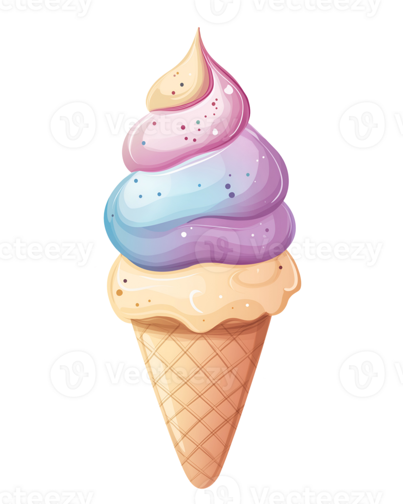 cartoon ice cream cone isolated background png