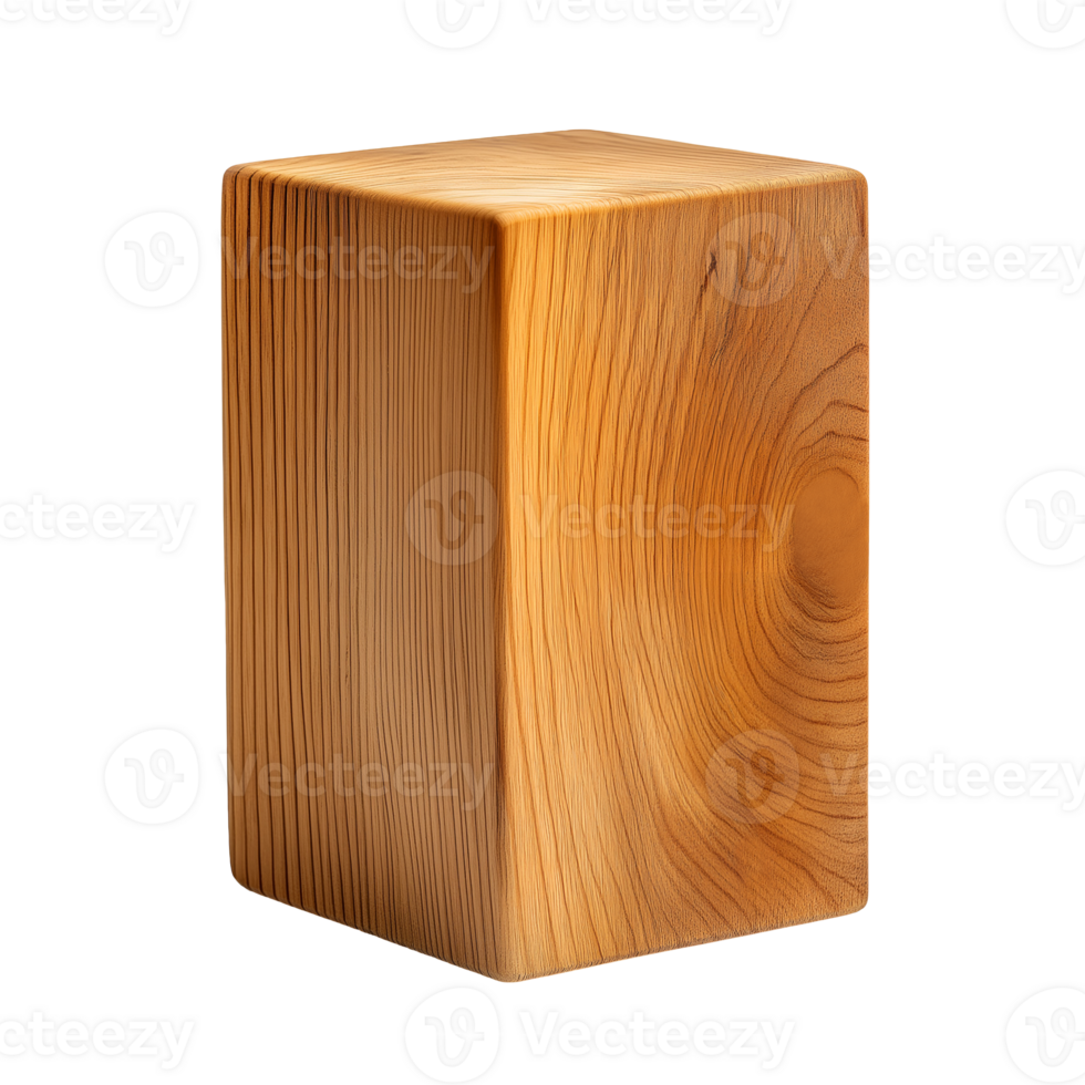 photo of a rectangular wooden podium with natural wood grain and knots ideal for presentations product display or decorative element in design emphasizing organic textures and rustic aesthetics png