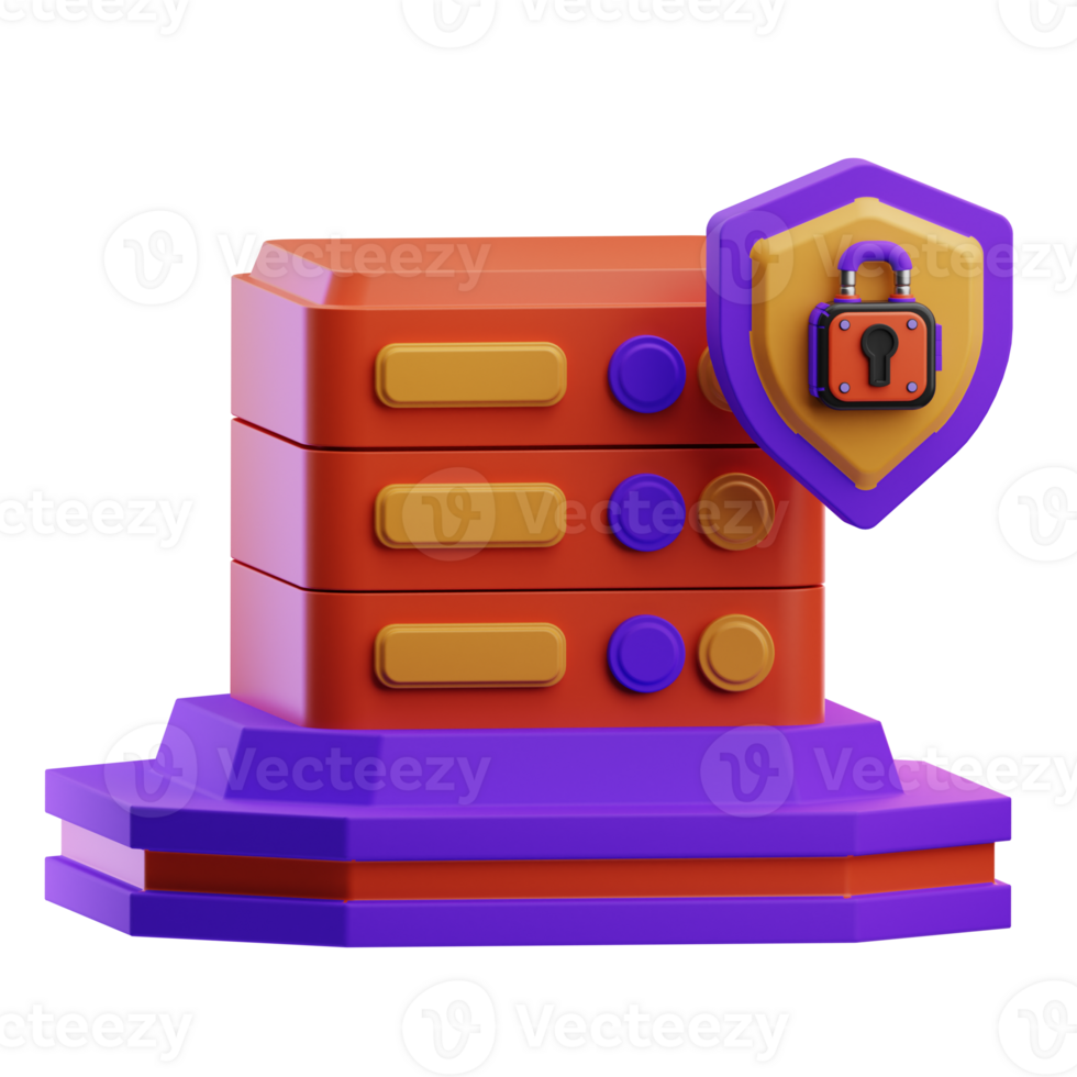Protection cyber security illustration 3d png