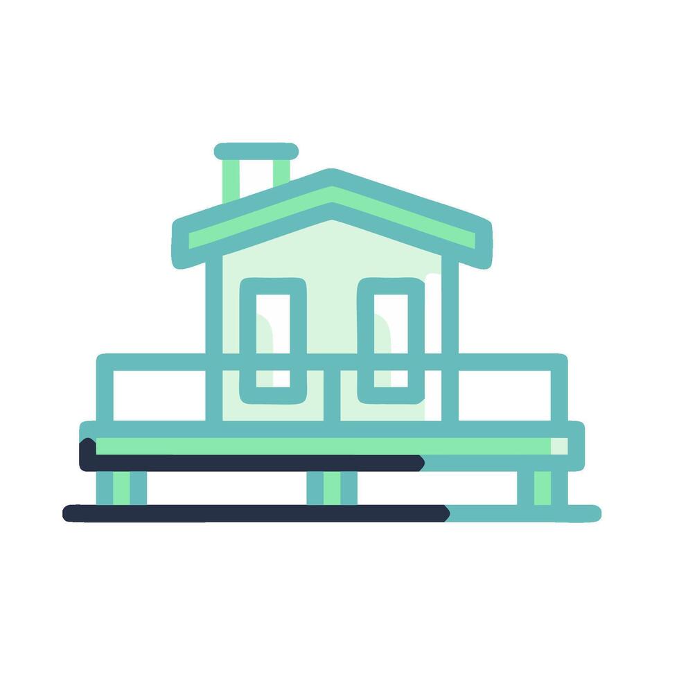 A house with a balcony and a railing vector