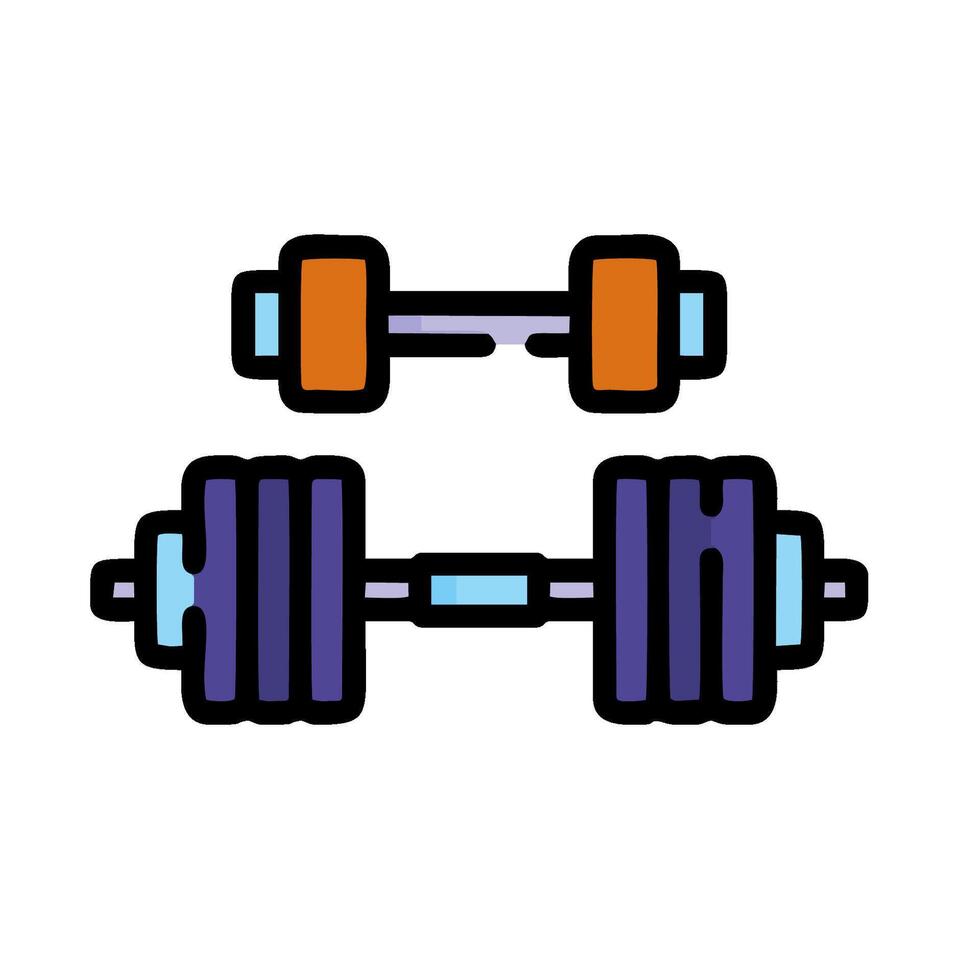 dumbbells icon on white background vector