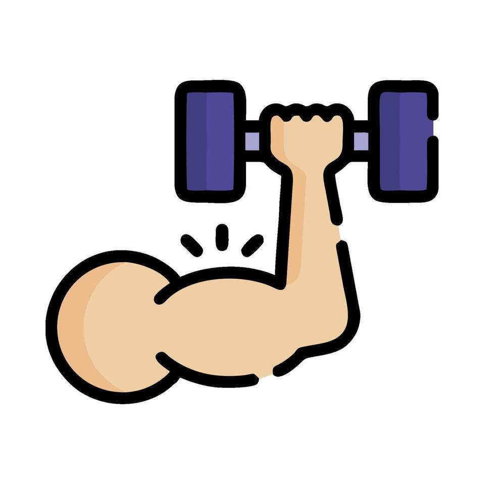 a man lifting a dumbbell icon vector